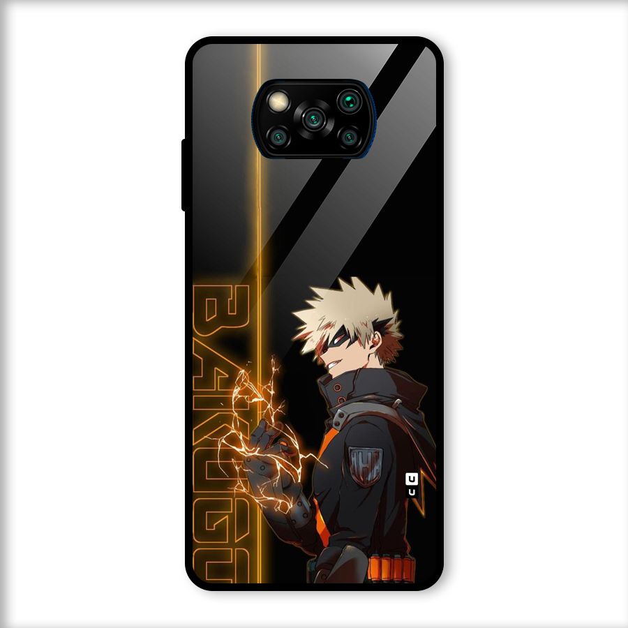 Young Bakugo Glass Back Case for Poco X3