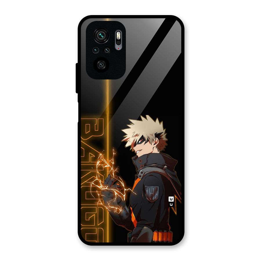 Young Bakugo Glass Back Case for Redmi Note 10S