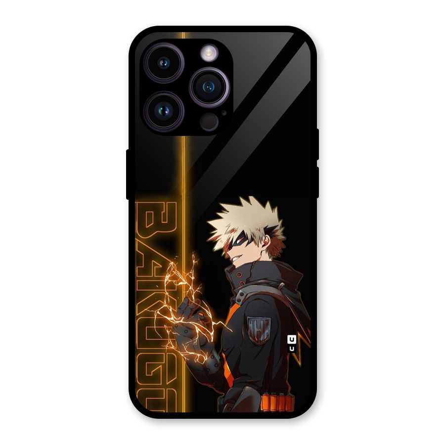 Young Bakugo Glass Back Case for iPhone 14 Pro Max