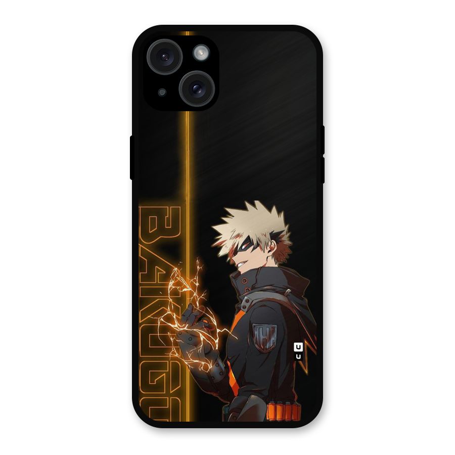 Young Bakugo Metal Back Case for iPhone 15 Plus