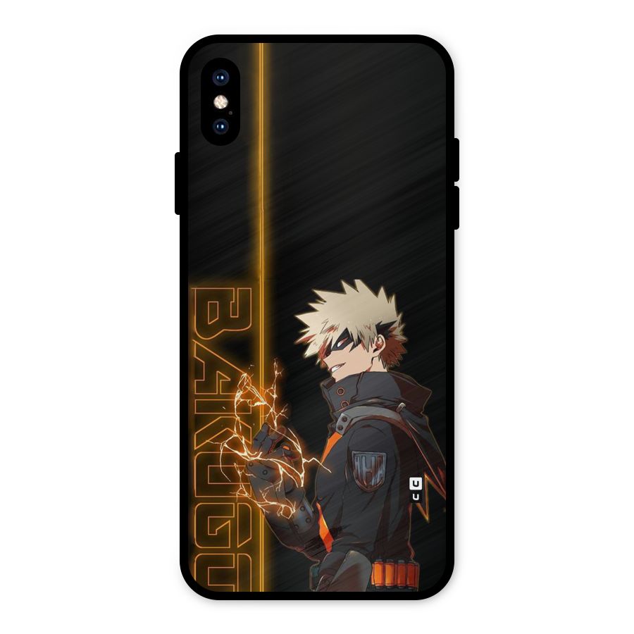Young Bakugo Metal Back Case for iPhone XS Max