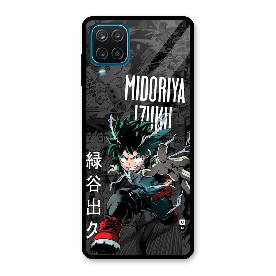 Young Midoriya Glass Back Case for Galaxy A12