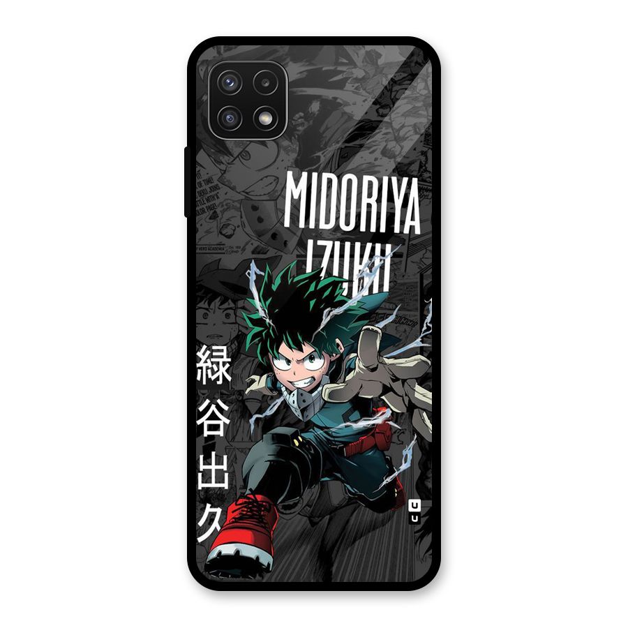 Young Midoriya Glass Back Case for Galaxy A22 5G