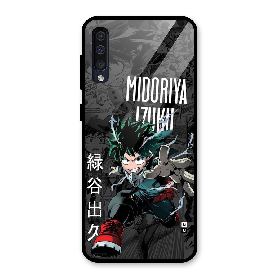 Young Midoriya Glass Back Case for Galaxy A50