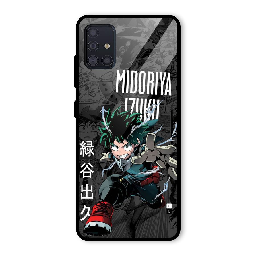 Young Midoriya Glass Back Case for Galaxy A51
