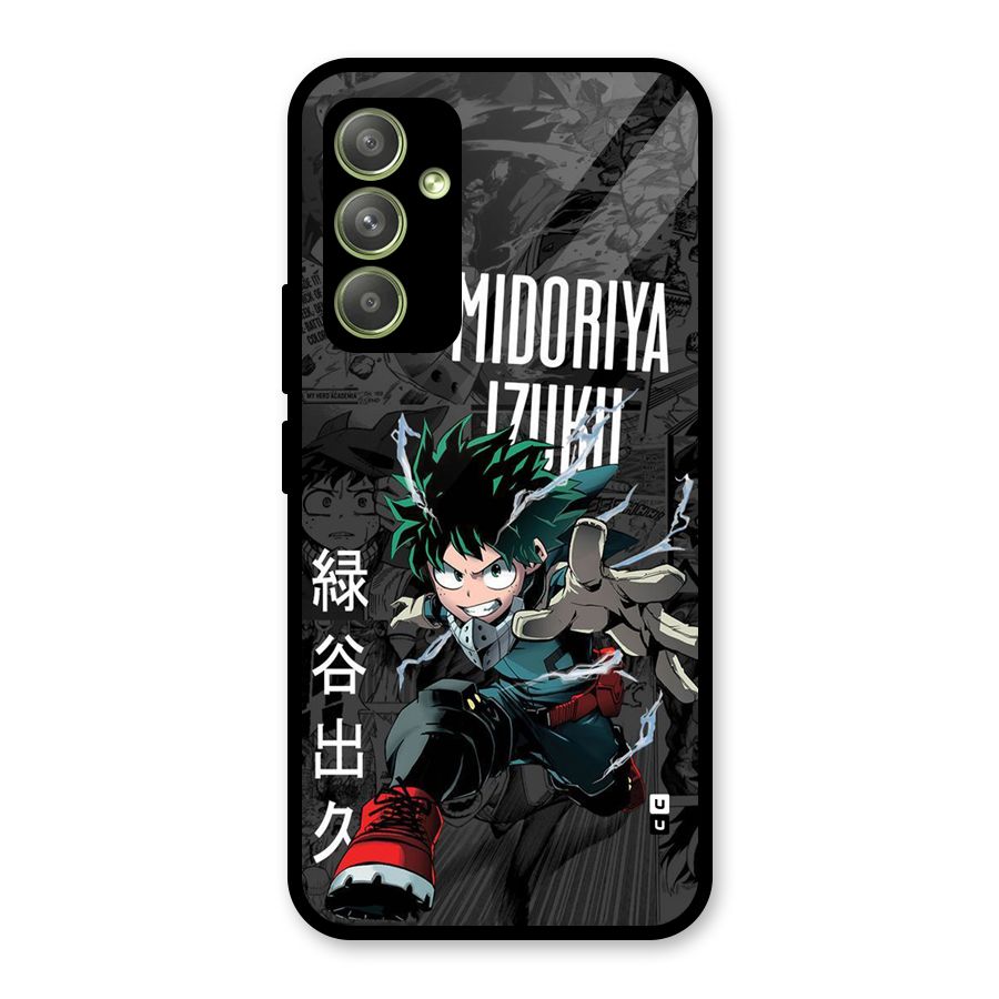 Young Midoriya Glass Back Case for Galaxy A54