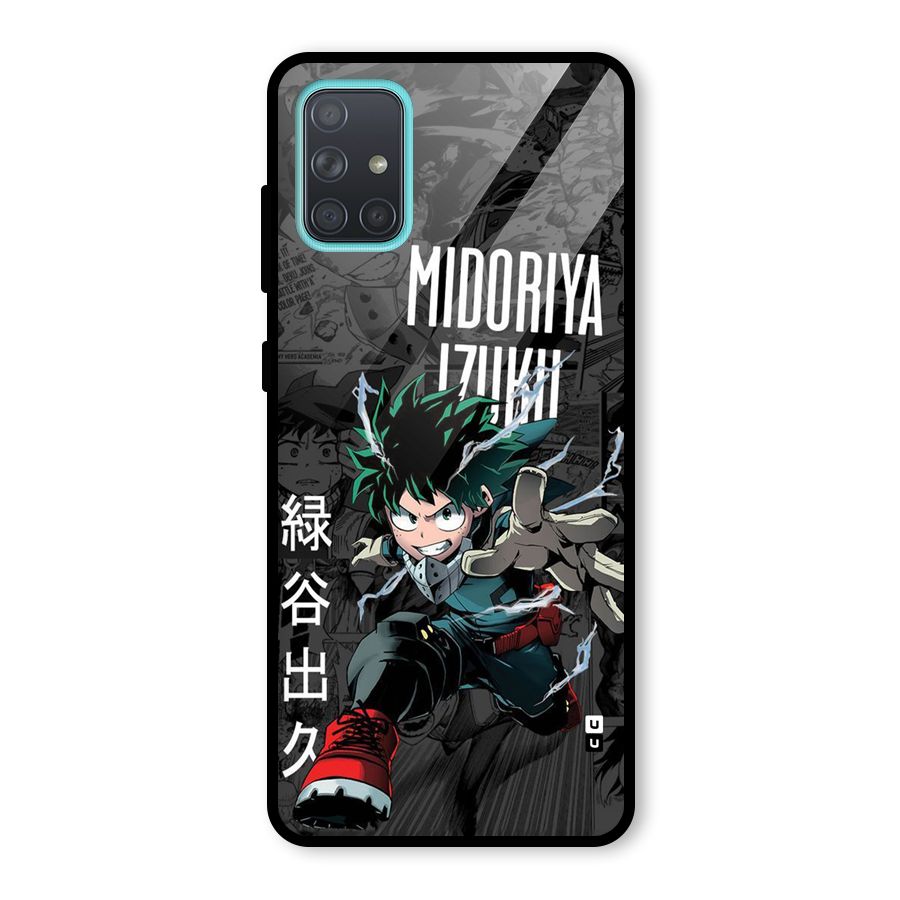 Young Midoriya Glass Back Case for Galaxy A71