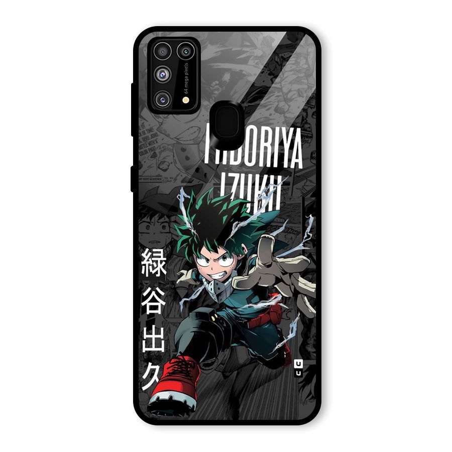 Young Midoriya Glass Back Case for Galaxy F41