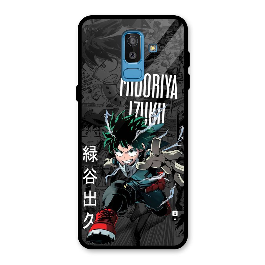 Young Midoriya Glass Back Case for Galaxy J8