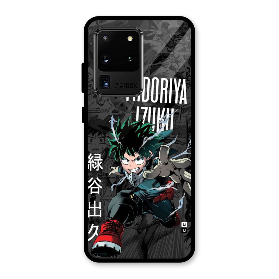 Young Midoriya Glass Back Case for Galaxy S20 Ultra