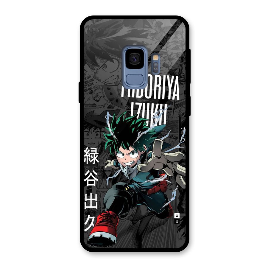 Young Midoriya Glass Back Case for Galaxy S9