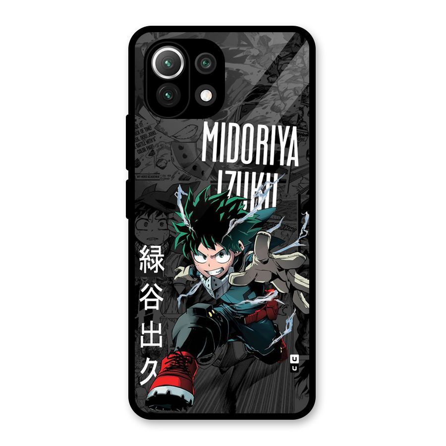 Young Midoriya Glass Back Case for Mi 11 Lite