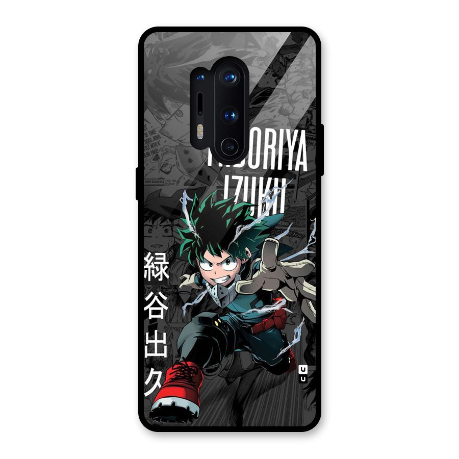 Young Midoriya Glass Back Case for OnePlus 8 Pro