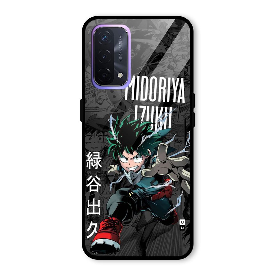 Young Midoriya Glass Back Case for Oppo A74 5G