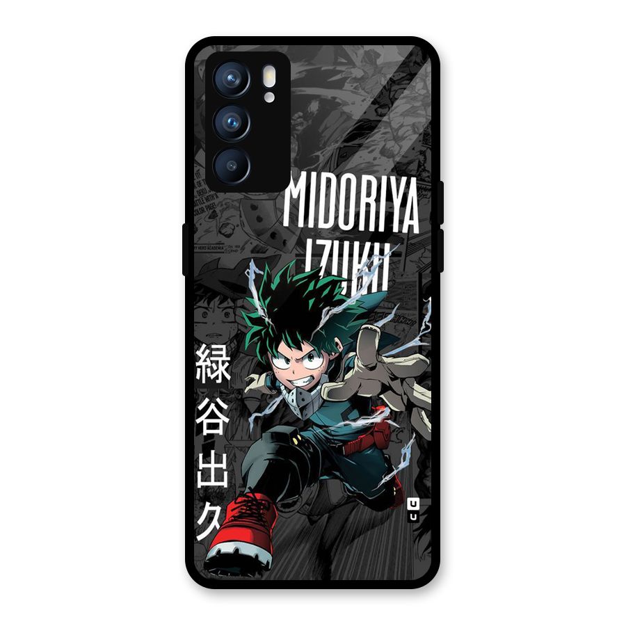 Young Midoriya Glass Back Case for Oppo Reno6 5G