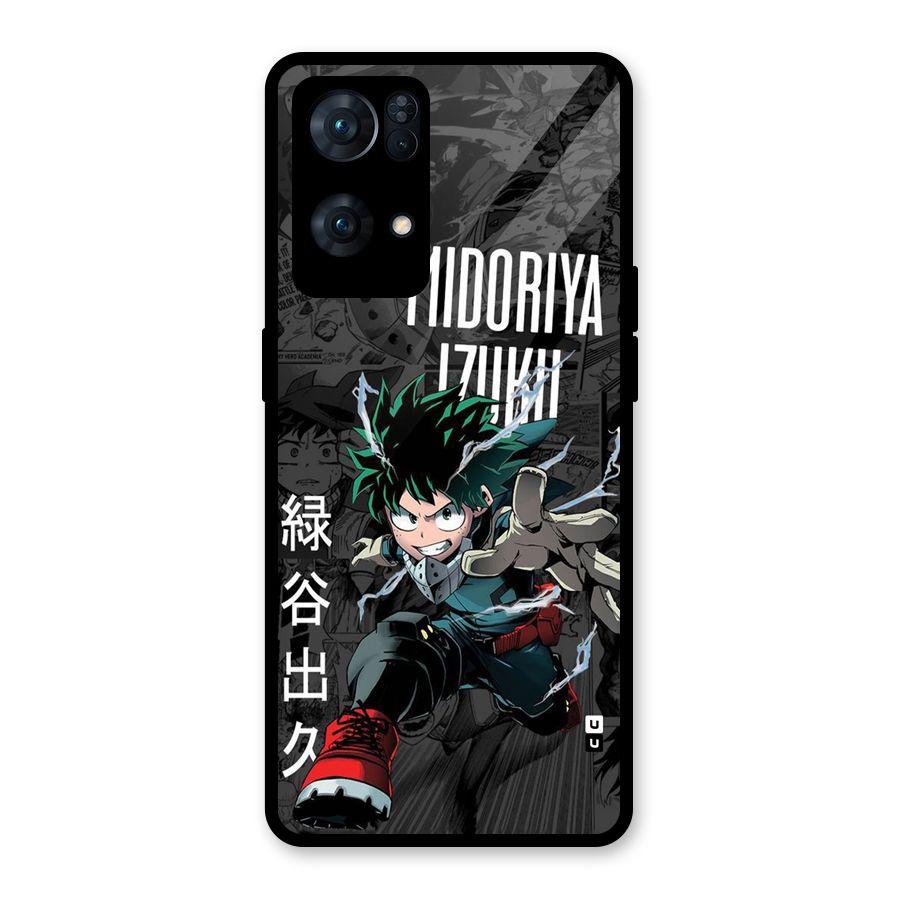 Young Midoriya Glass Back Case for Oppo Reno7 Pro 5G