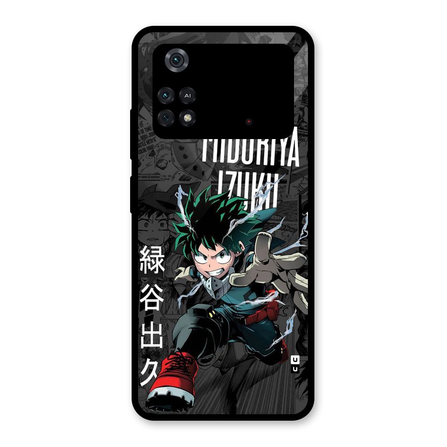 Young Midoriya Glass Back Case for Poco M4 Pro 4G
