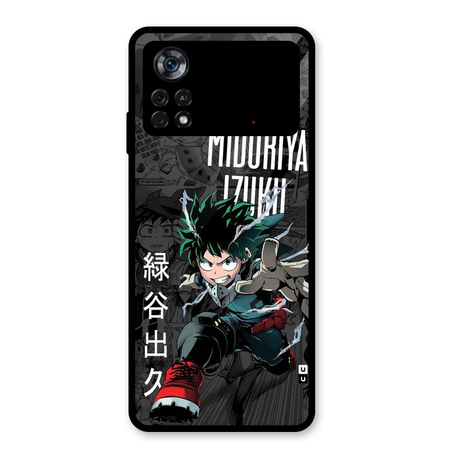 Young Midoriya Glass Back Case for Poco X4 Pro 5G
