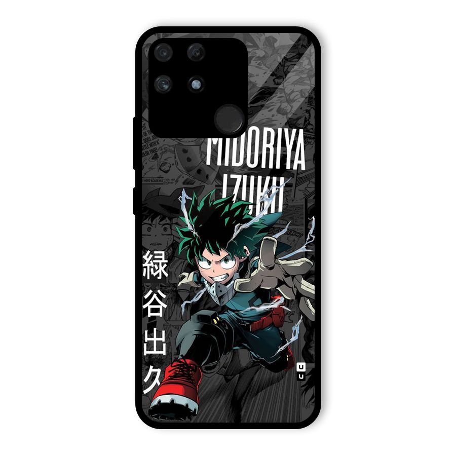 Young Midoriya Glass Back Case for Realme Narzo 50A