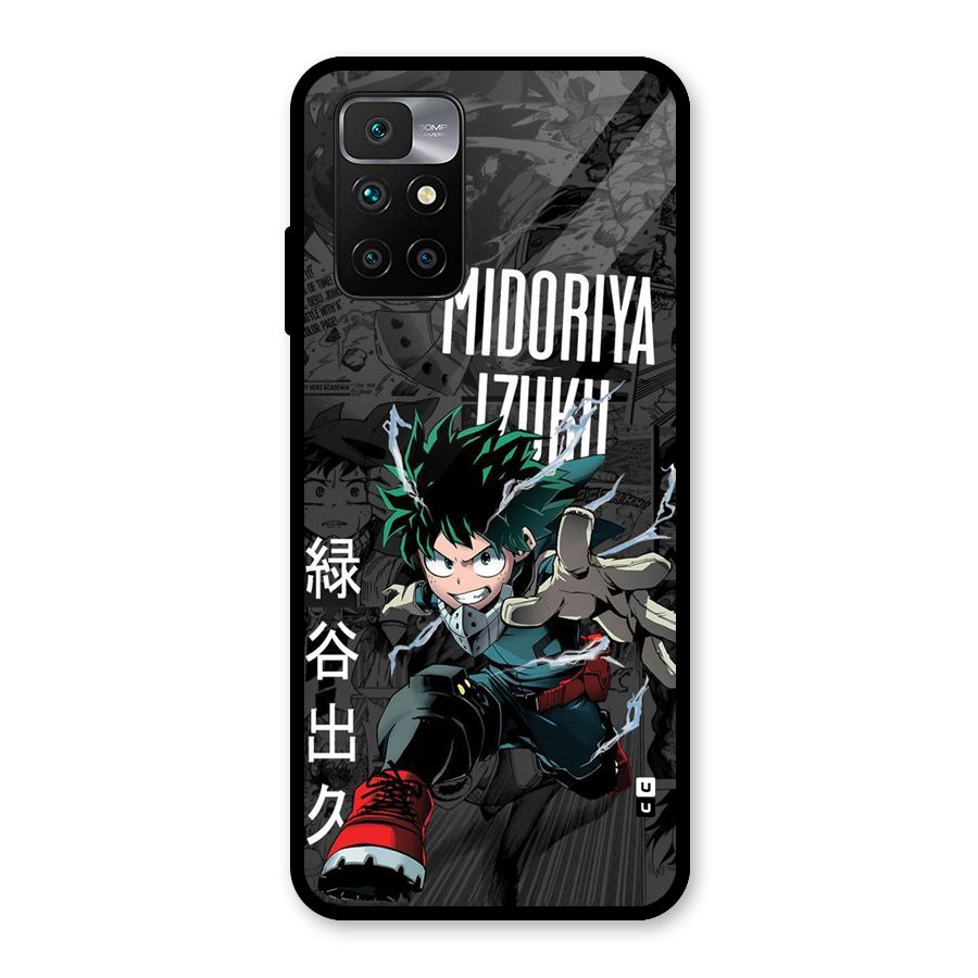 Young Midoriya Glass Back Case for Redmi 10 Prime