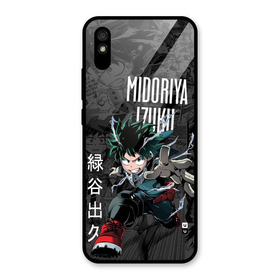 Young Midoriya Glass Back Case for Redmi 9A