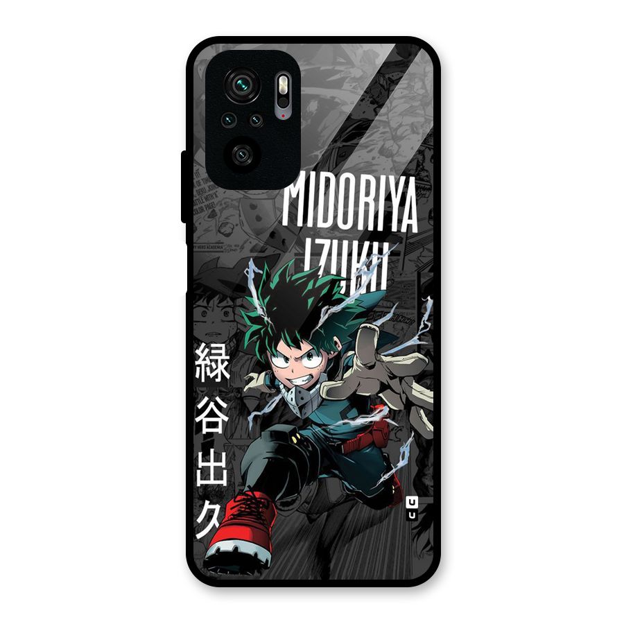 Young Midoriya Glass Back Case for Redmi Note 10S