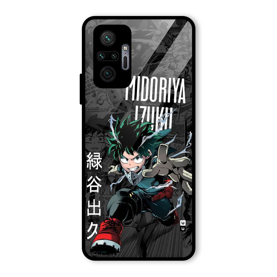 Young Midoriya Glass Back Case for Redmi Note 10 Pro