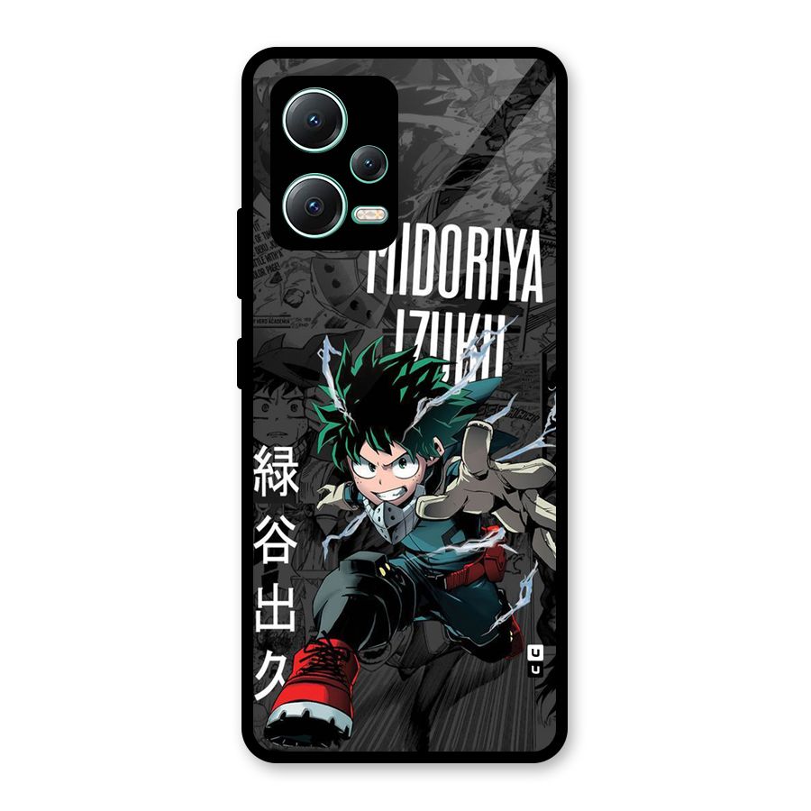 Young Midoriya Glass Back Case for Redmi Note 12 5G