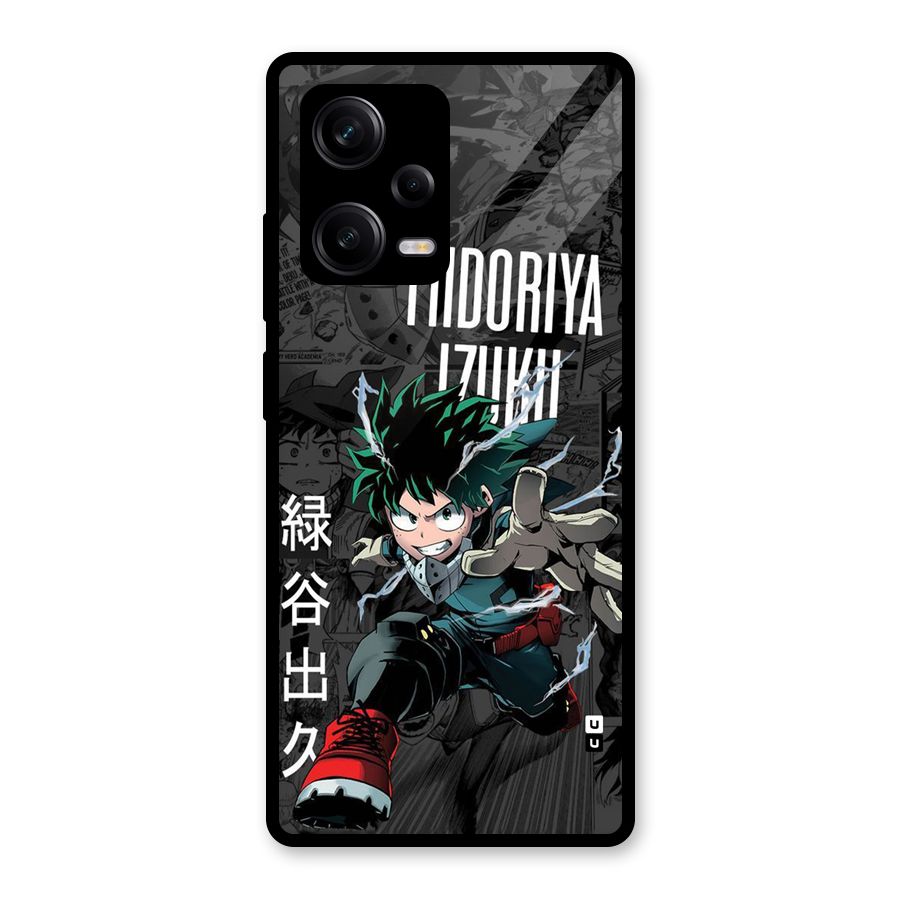 Young Midoriya Glass Back Case for Redmi Note 12 Pro