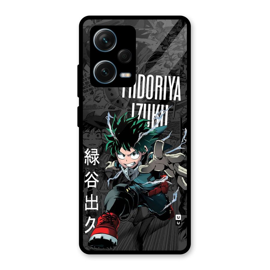 Young Midoriya Glass Back Case for Redmi Note 12 Pro Plus 5G