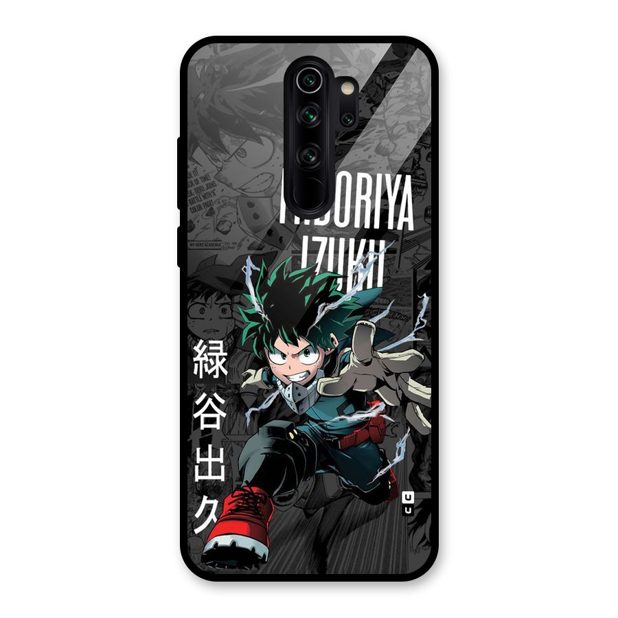 Young Midoriya Glass Back Case for Redmi Note 8 Pro