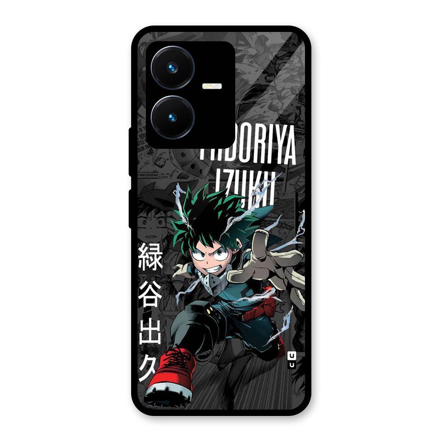 Young Midoriya Glass Back Case for Vivo Y22s