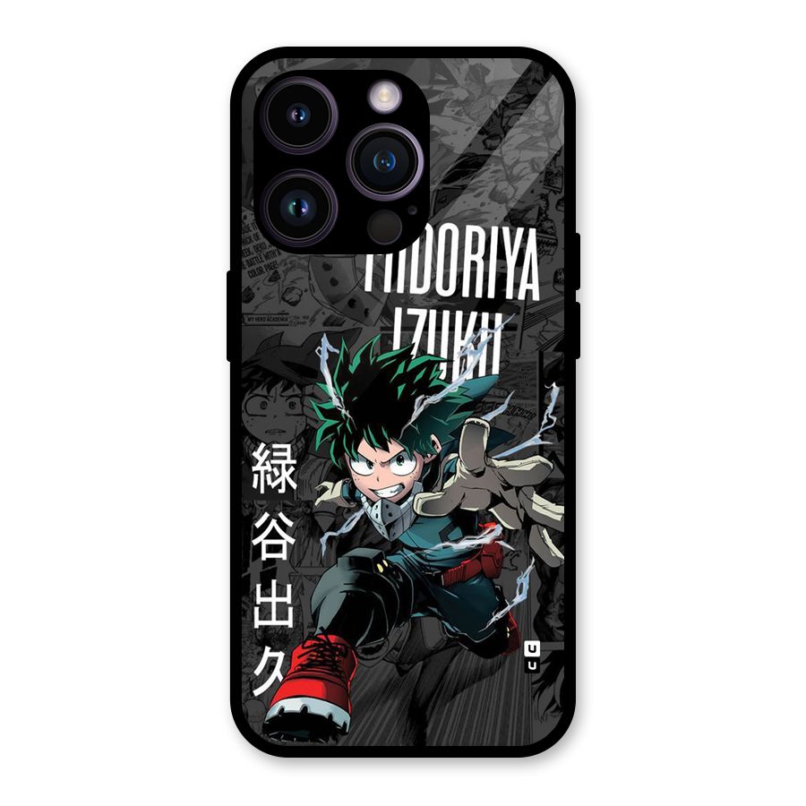 Young Midoriya Glass Back Case for iPhone 14 Pro