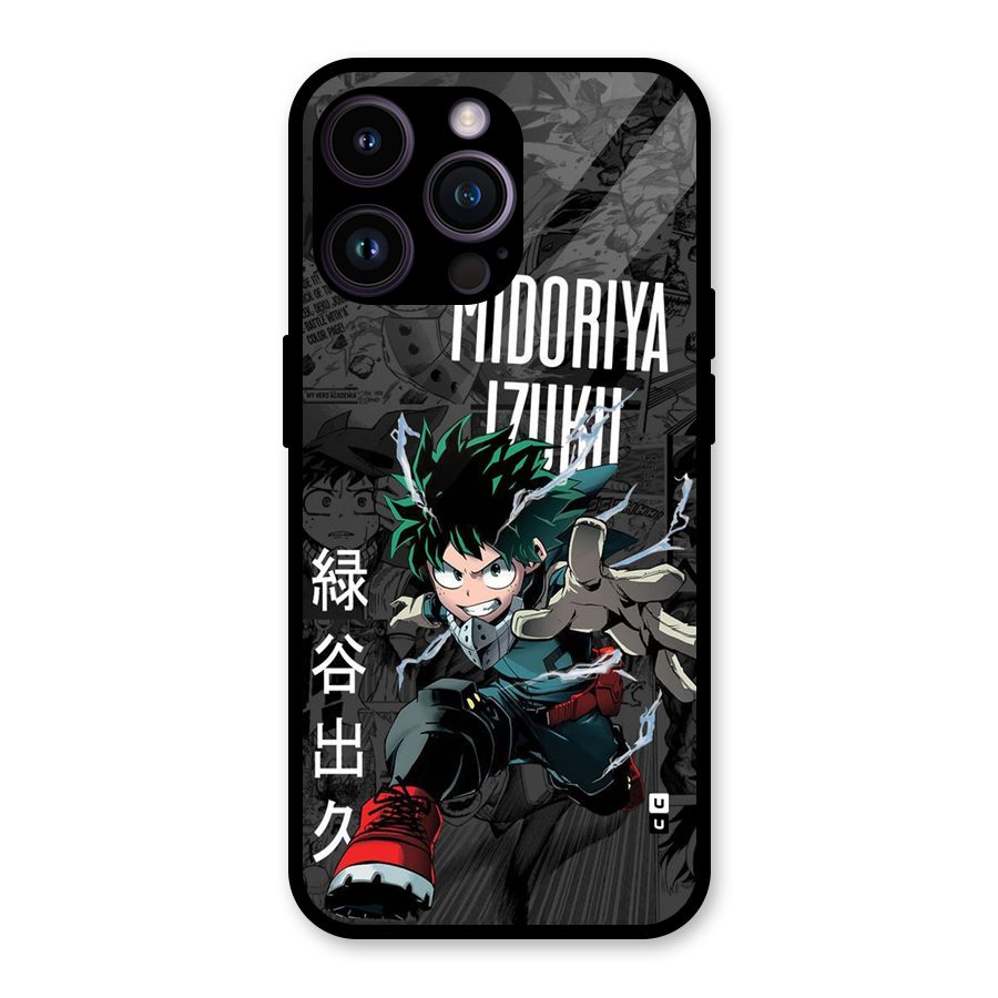 Young Midoriya Glass Back Case for iPhone 14 Pro Max