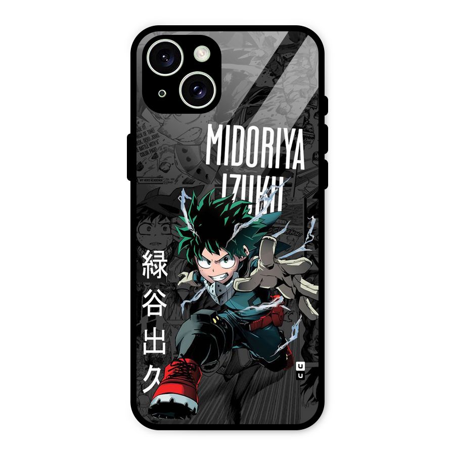 Young Midoriya Glass Back Case for iPhone 15 Plus