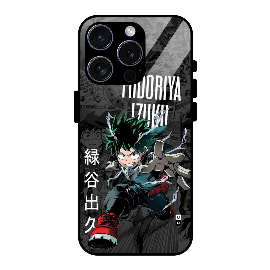 Young Midoriya Glass Back Case for iPhone 15 Pro