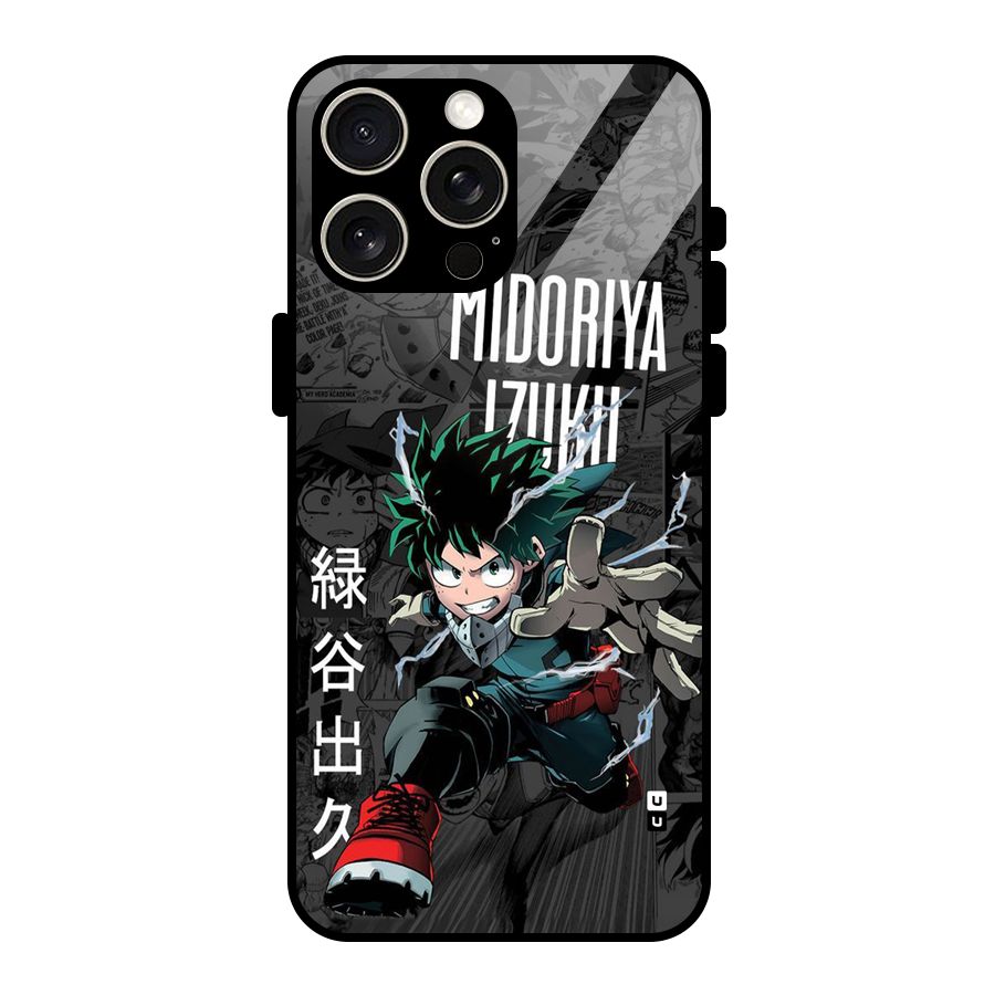 Young Midoriya Glass Back Case for iPhone 15 Pro Max