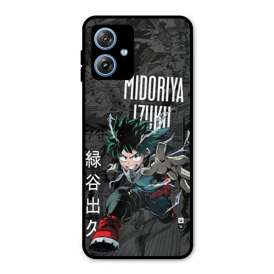 Young Midoriya Metal Back Case for Moto G54