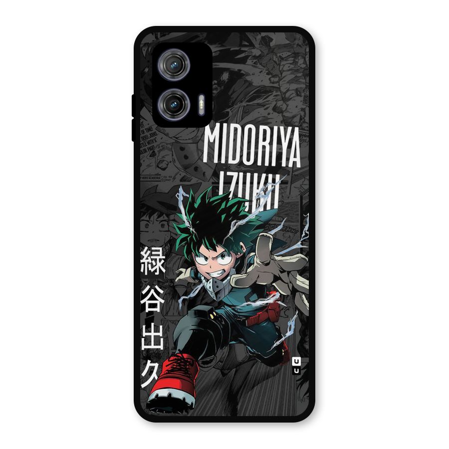 Young Midoriya Metal Back Case for Moto G73