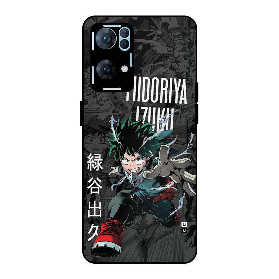 Young Midoriya Metal Back Case for Oppo Reno7 Pro 5G