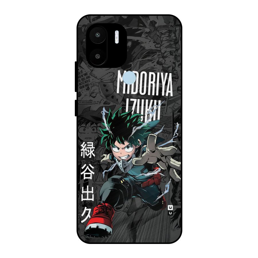 Young Midoriya Metal Back Case for Redmi A1 Plus