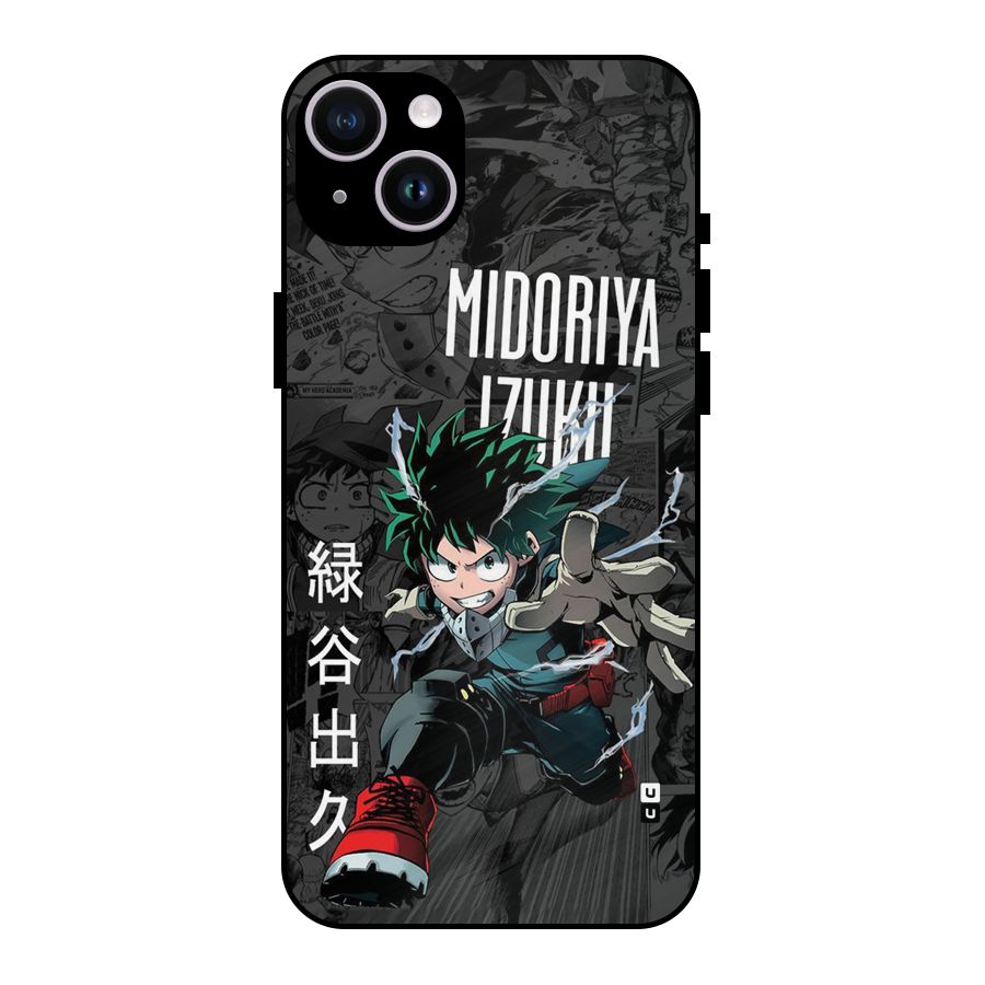 Young Midoriya Metal Back Case for iPhone 14 Plus