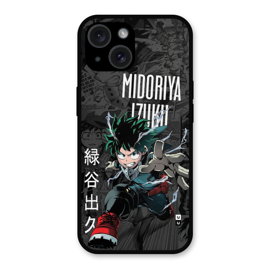 Young Midoriya Metal Back Case for iPhone 15