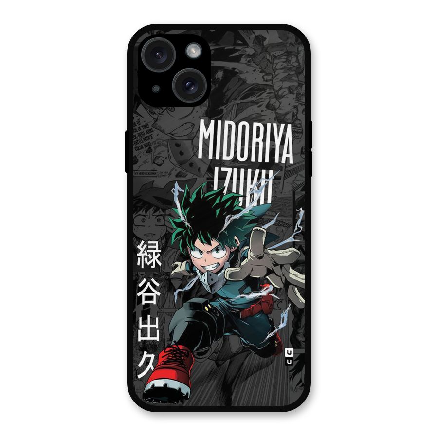 Young Midoriya Metal Back Case for iPhone 15 Plus