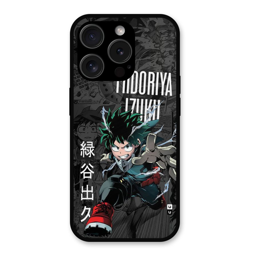 Young Midoriya Metal Back Case for iPhone 15 Pro