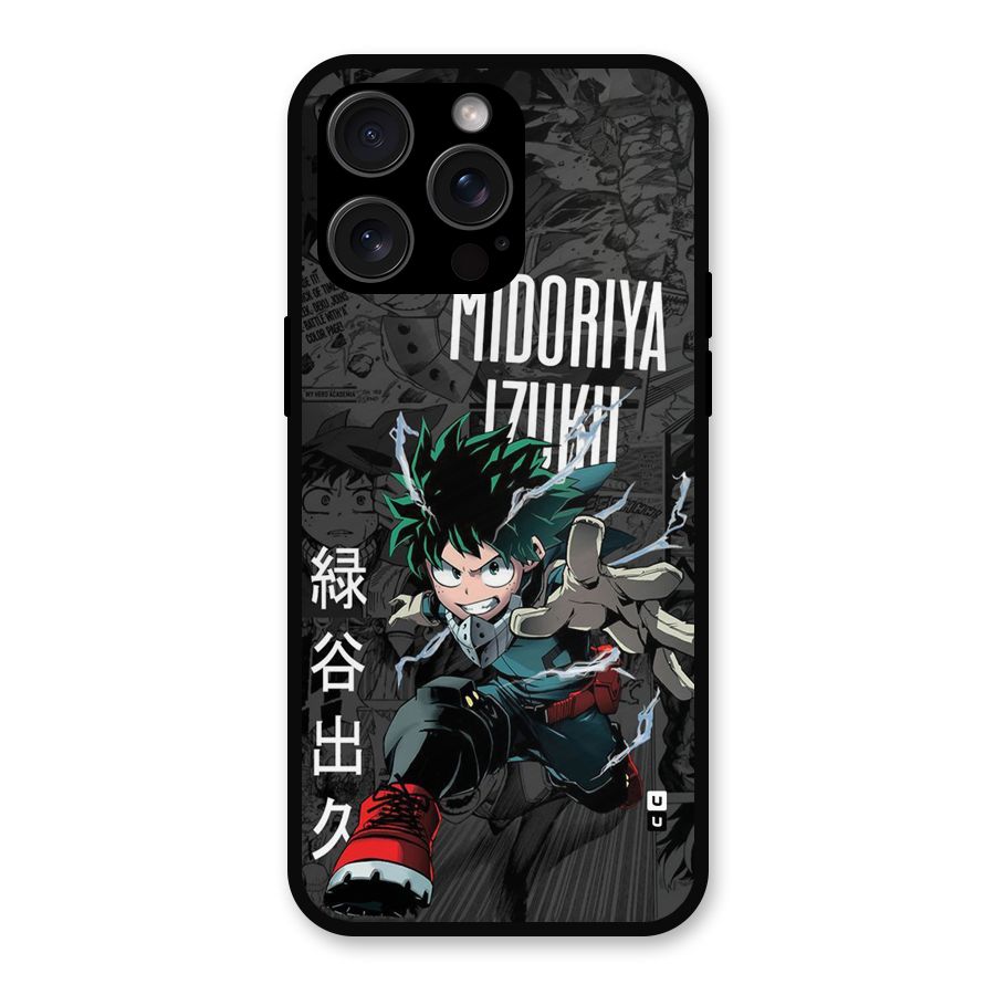 Young Midoriya Metal Back Case for iPhone 15 Pro Max