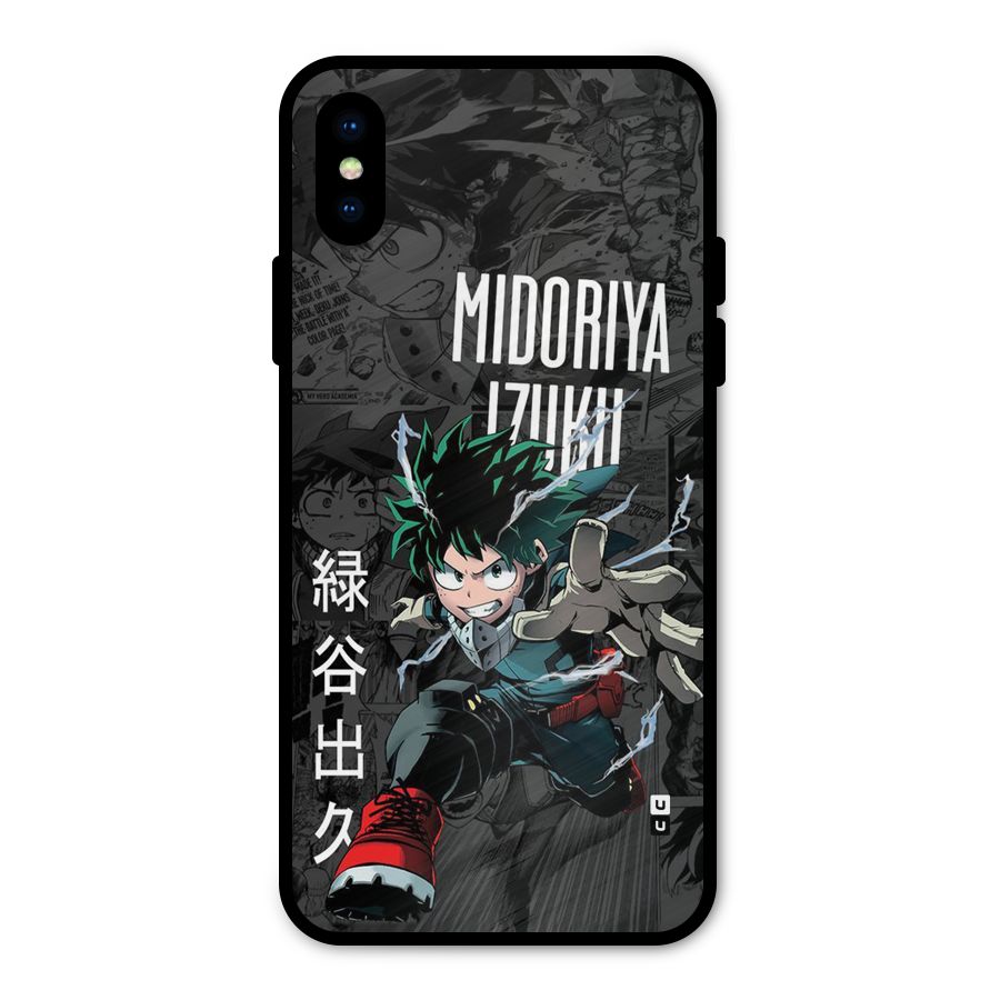 Young Midoriya Metal Back Case for iPhone XS