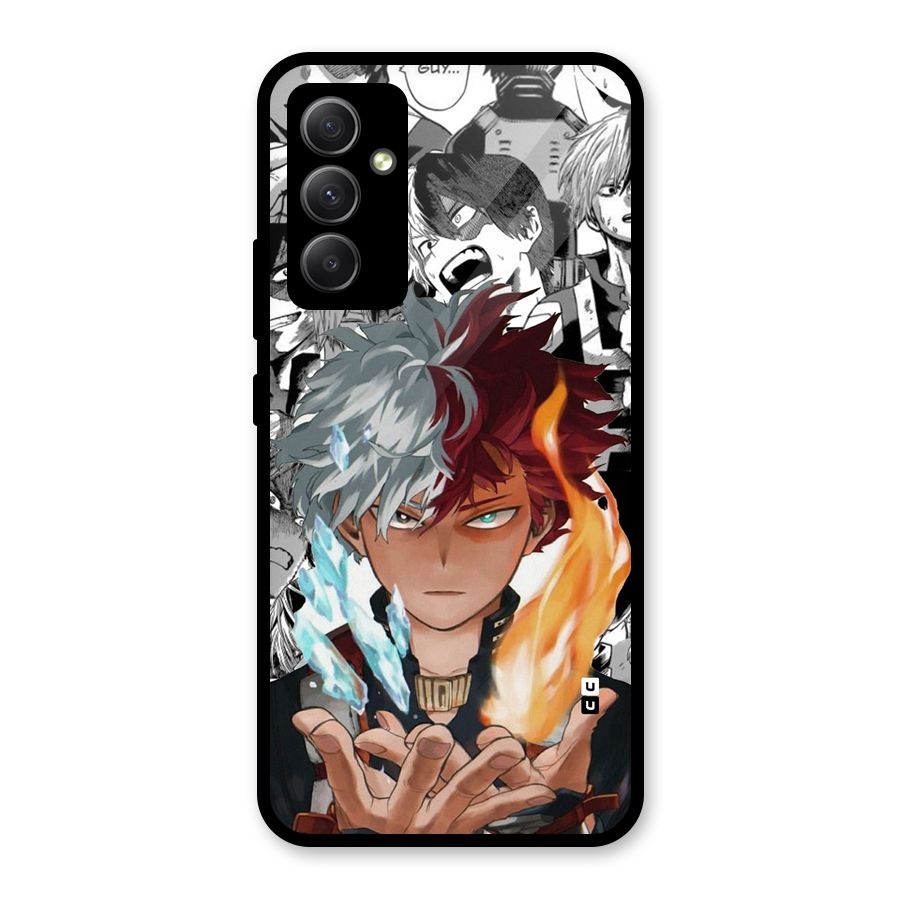 Young Todoroki Glass Back Case for Galaxy A34