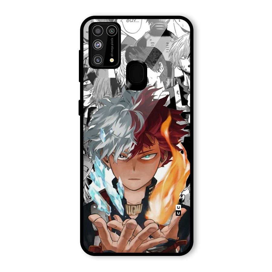 Young Todoroki Glass Back Case for Galaxy M31