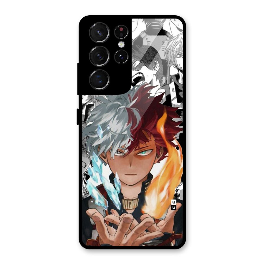 Young Todoroki Glass Back Case for Galaxy S21 Ultra 5G